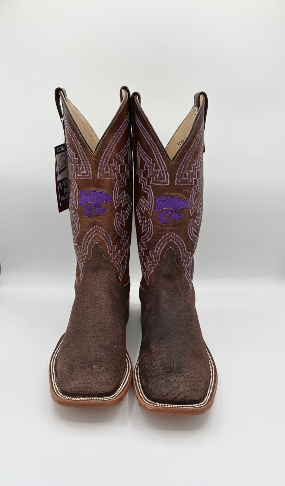 Anderson Bean Chocolate Boar K-State Cowboy Boot